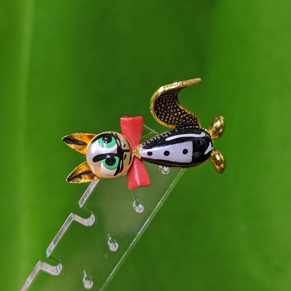 Vintage Hand Painted 1950's Brooch Pin From Spain
